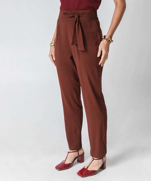 Calça Feminina Clochard Marisa Marrom 