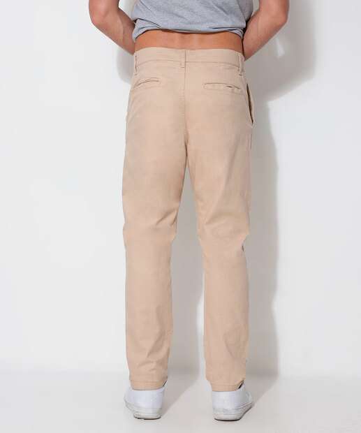 Calça Masculina Sarja Slim Chino 