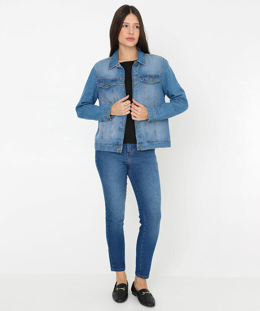 Image_Calça Jeans Feminina Skinny Cintura Alta Sawary