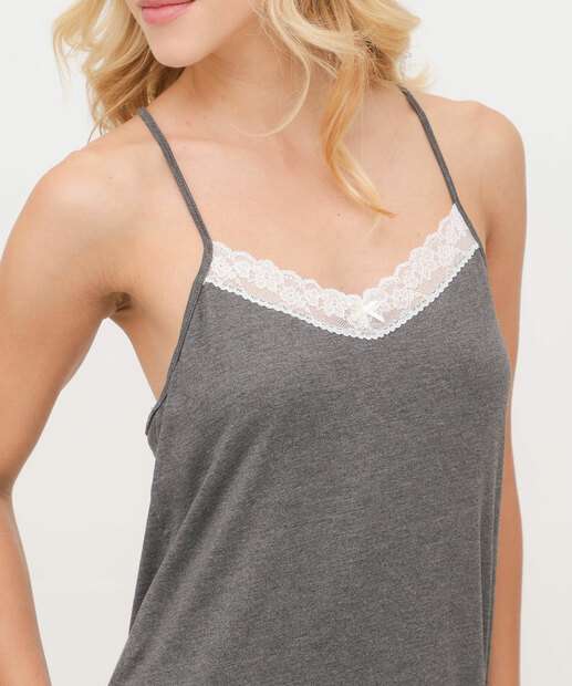 Camisola Estampa Mescla Alças Finas Marisa