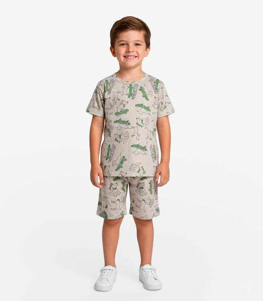 Image_Pijama Infantil Masculino Em Cotton Select Bege