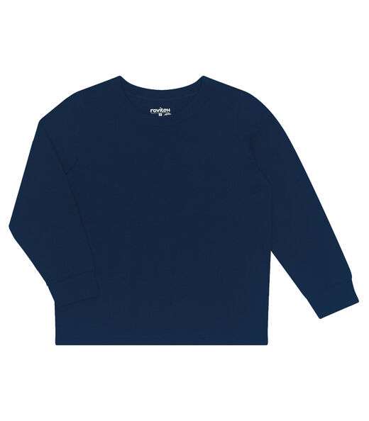 Camiseta Manga Longa Básica Rovitex Kids Azul