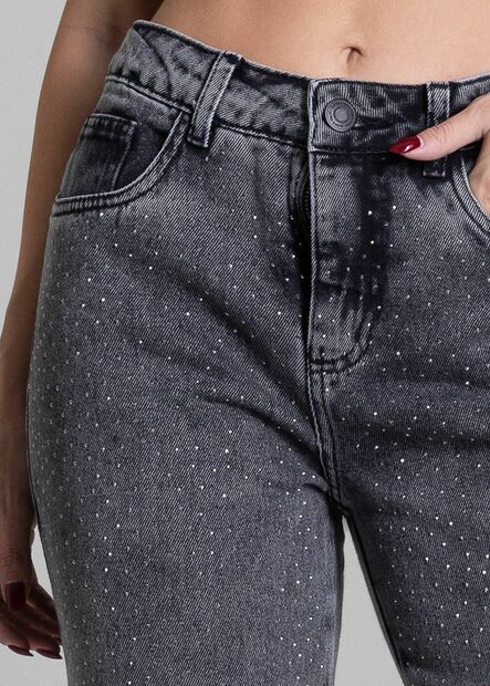 Calça Jeans Sawary Reta Brilho - 282931
