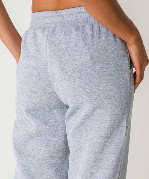 Calça Feminina Fitness Moletom Reta Mescla Marisa