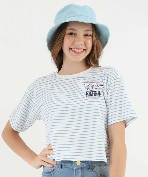 Image_Blusa Juvenil Listrada Cinnamoroll Sanrio Tam 10 a 16 Azul