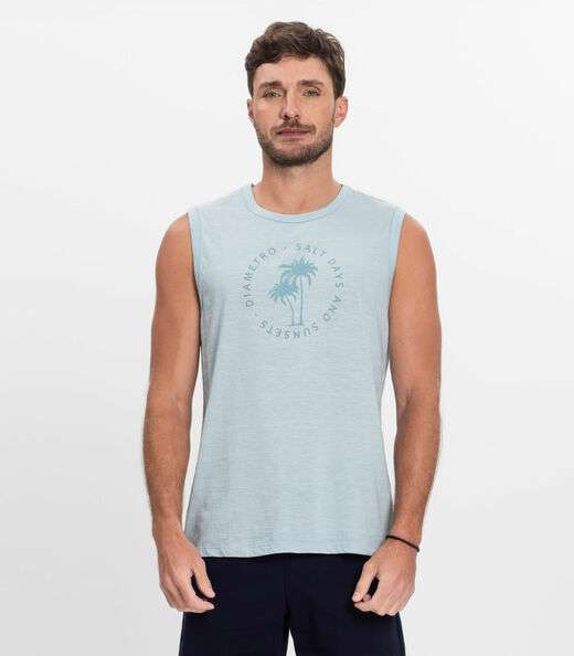 Image_Regata Plus Masculina Malha Maquinetada Diametro Azul