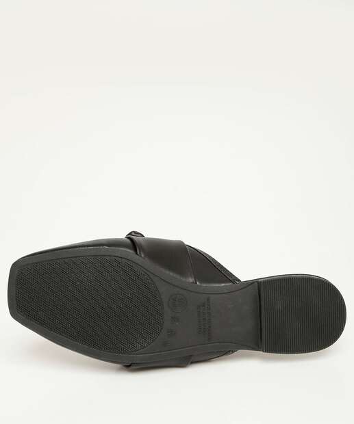 Mule Feminino Laço Bico Quadrado 