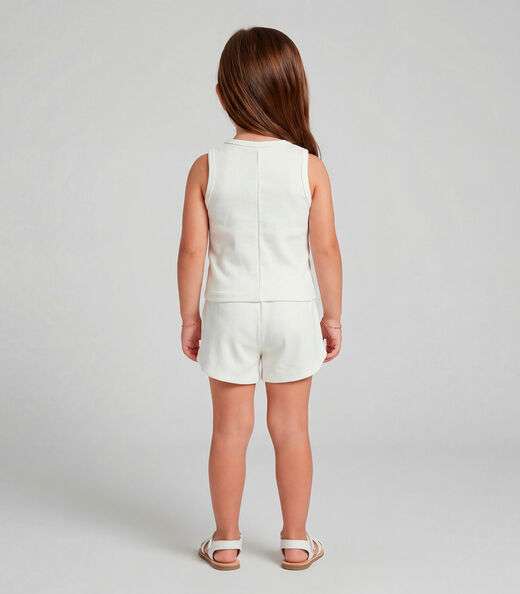 Conjunto Infantil Feminino Regata e Short Select Bege