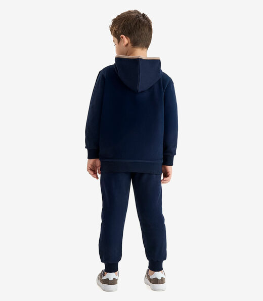 Conjunto Jaqueta Capuz e Calça Moletom Rovi Kids Azul