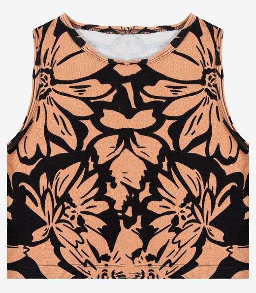 Regata Feminina Estampada Infinita Cor Marrom