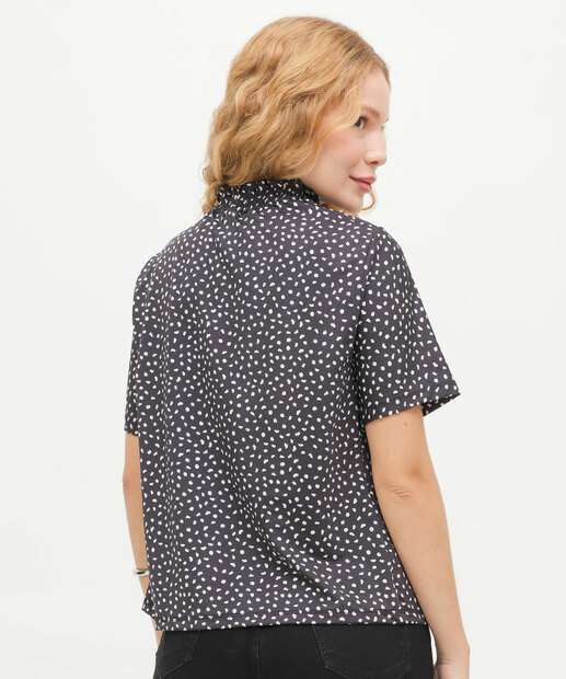 Blusa Feminina Estampada Manga Curta Marisa