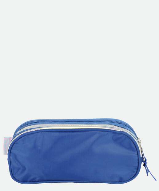 Estojo Escolar Infantil Stitch Disney Prata