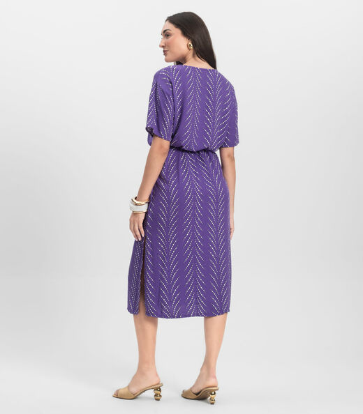 Vestido Midi Infinita Cor Roxo
