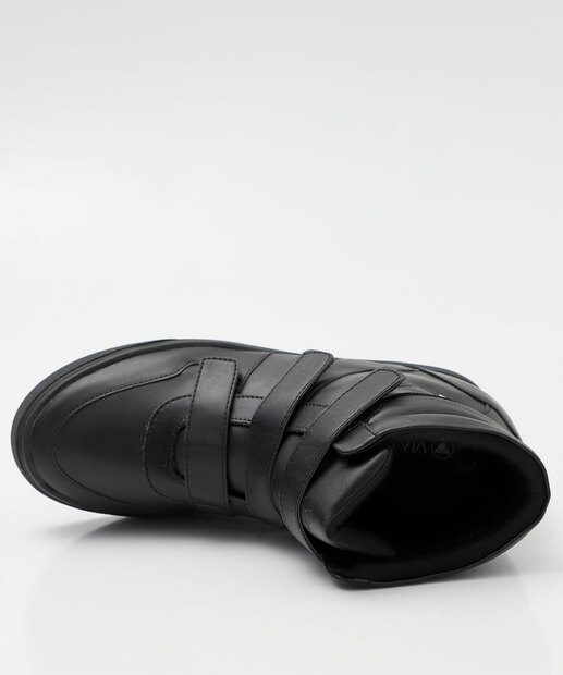 Tênis Feminino Cano Alto Via Uno Preto