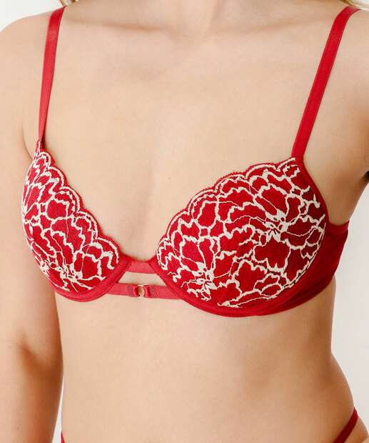 Sutiã Feminino Modelo Push Up Marisa Vermelho