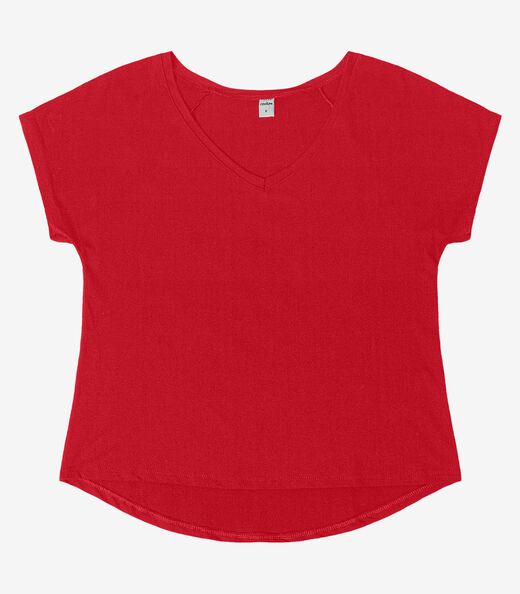 Blusa Feminina Viscotorcion Rovitex Vermelho