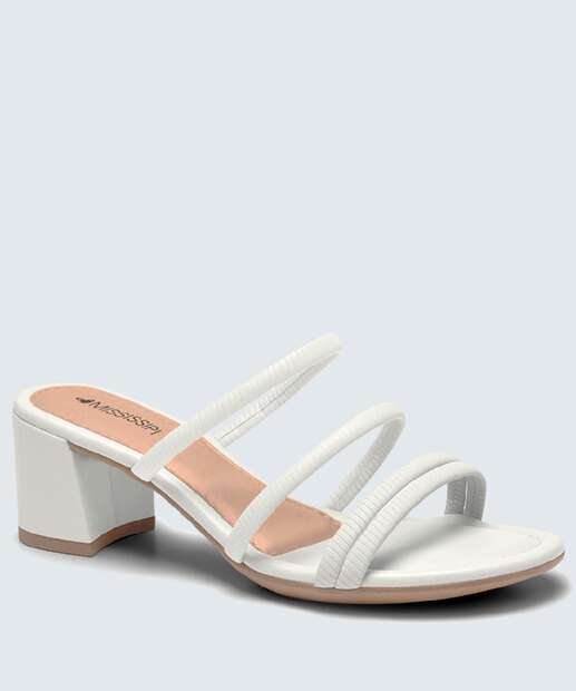 Tamanco Feminino Salto Grosso Tiras Mississipi 