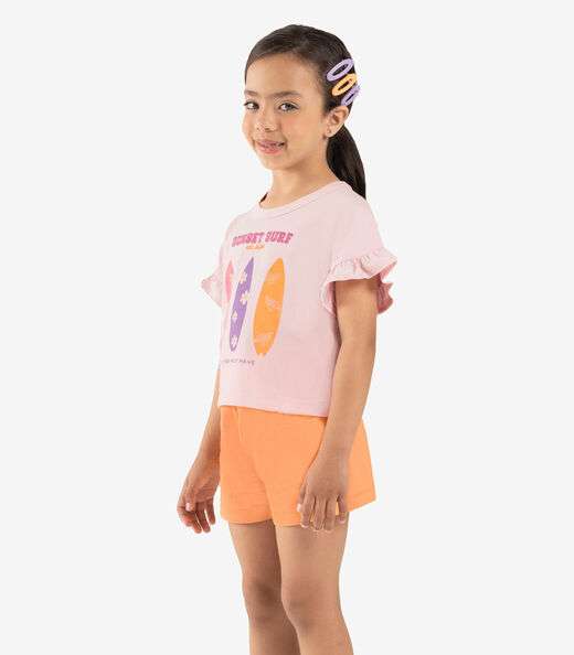 Image_Conjunto Infantil Blusa Com Shorts Rovi Kids Rosa