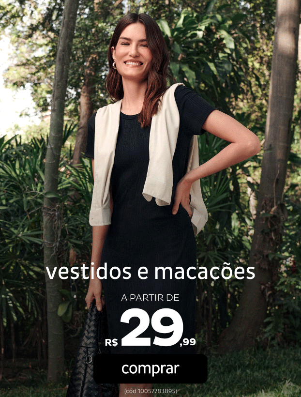 Vestidos e Macacões a partir de R$29,99