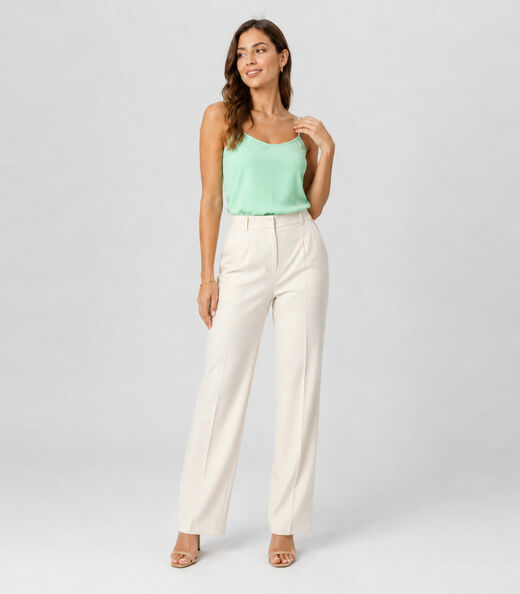 Blusa de Alça Feminina Malha Chanty Infinita Cor Verde