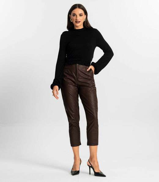 Image_Calça Feminina Courino Endless Marrom