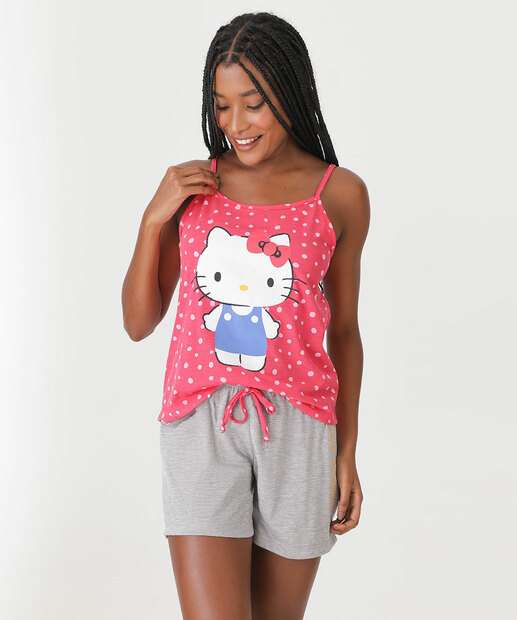 Image_Pijama Feminino Alças Finas Hello Kitty Sanrio