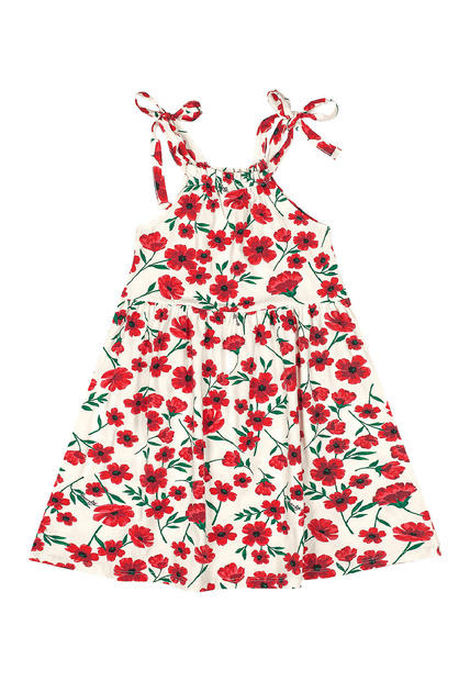 Vestido Infantil em Cotton Sem Manga Quimby