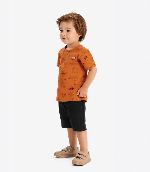 Conjunto Verão Menino Rovi Kids Laranja