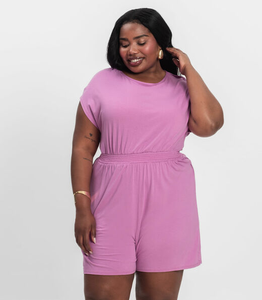 Macaquinho Feminino Malha Visco Infinita Cor Roxo