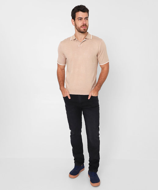 Image_Calça Masculina Jeans Skinny Bolsos Preta