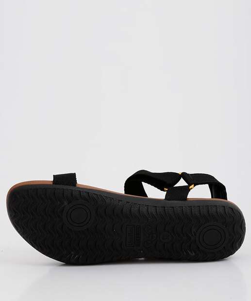 Sandália Feminina Rasteira Tiras Conforto Usaflex