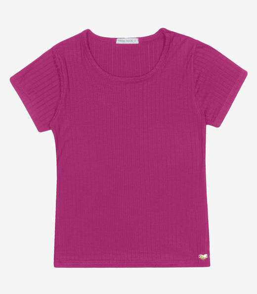 Blusa Infantil Feminina Canelada Trick Nick Roxo