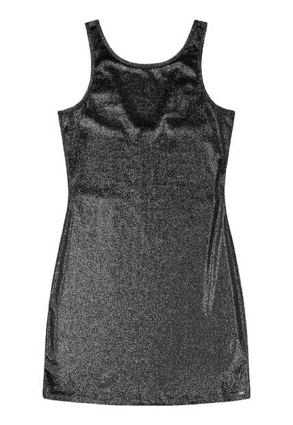Vestido Juvenil em Veludo com Brilho Gloss