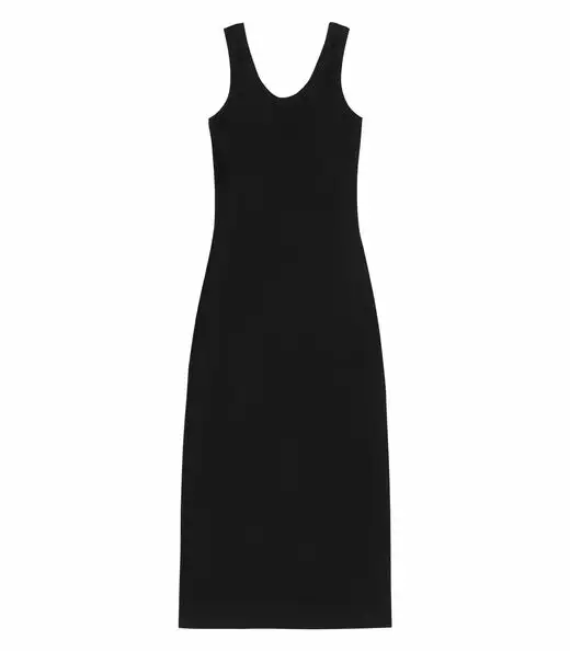 Vestido Midi De Ribana Feminino Endless Preto