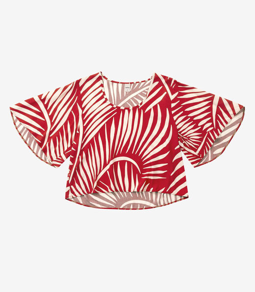 Blusa Feminina Estampada Rovitex Vermelho