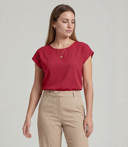 Image_Blusa Feminina em Malha Infinita Cor Vermelho