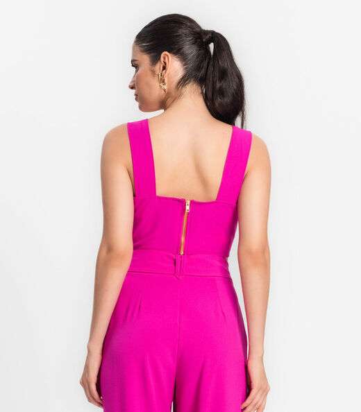 Top Feminino Em Crepe Light Endless Rosa