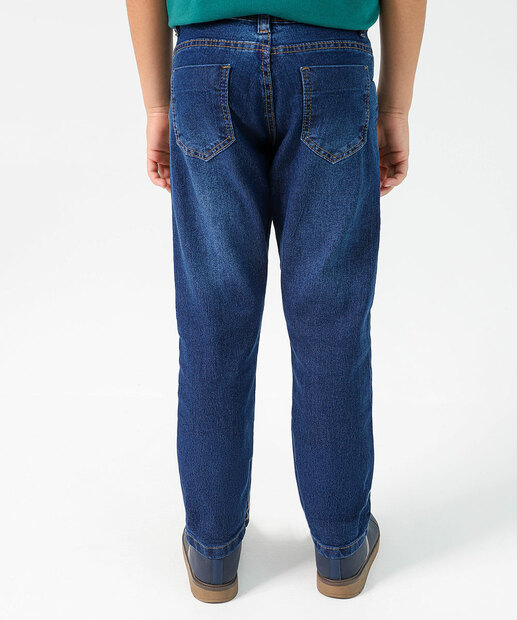 Calça Juvenil Jeans Skinny Bolsos Tam 10 a 16 Azul