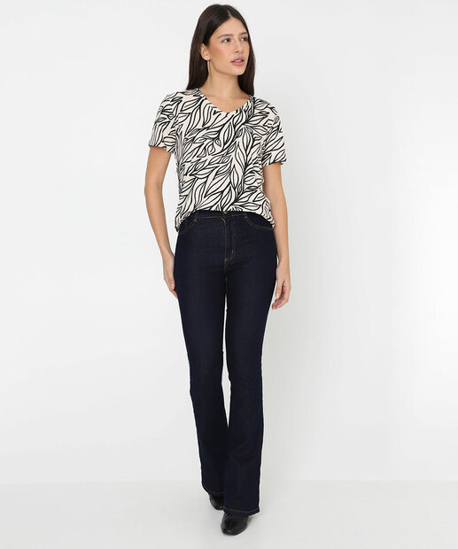 Image_Calça Boot Cut Feminina Cintura Alta Sawary Azul