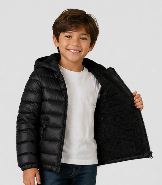 Jaqueta Infantil Menino Peluciado Sea Surf Preto