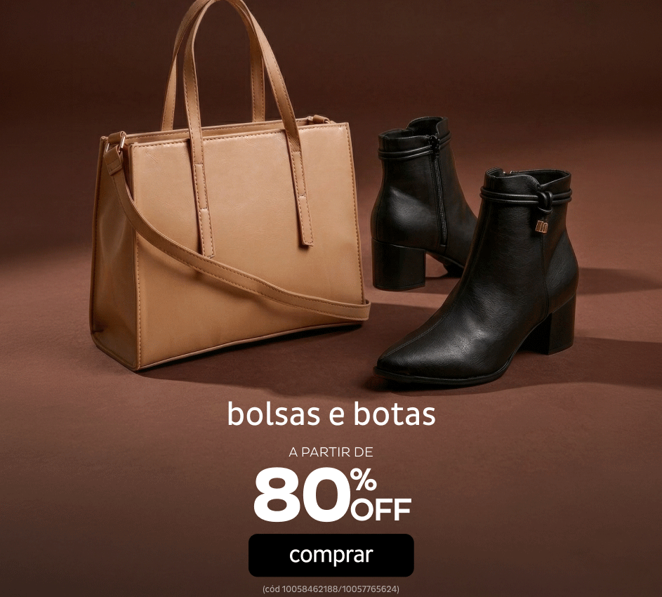 Bolsas e Botas por até 80% Bolsas e Botas por até 80%