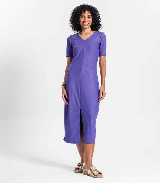 Image_Vestido Midi Ribana Canelada Lurex Rovitex Roxo