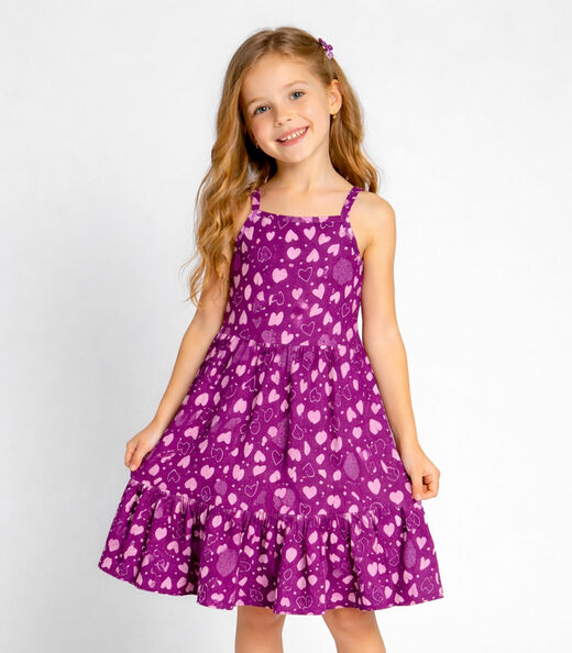 Image_Vestido Midi Infantil Com Recorte Franzido Select Vermelho