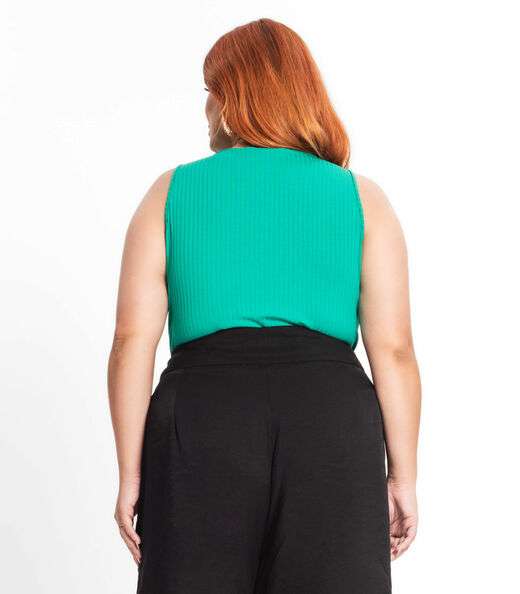 Regata Feminina Plus Size Secret Glam Verde