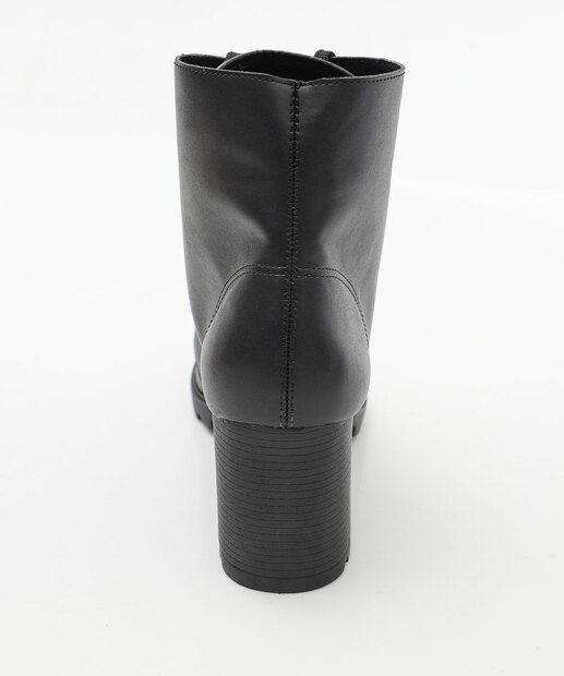 Bota Feminina Coturno Salto Grosso Via Uno 475041 Preto