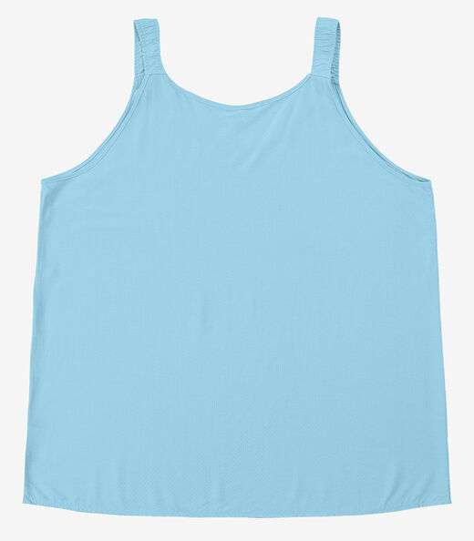 Regata Feminina Plus Size Infinita Cor Azul