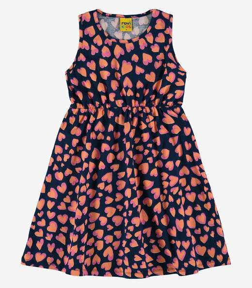 Vestido Infantil Estampado Rovi Kids Azul