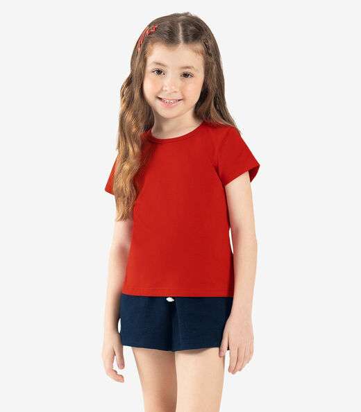 Image_Blusa Básica Infantil Cotton Leve Rovi Kids Vermelho