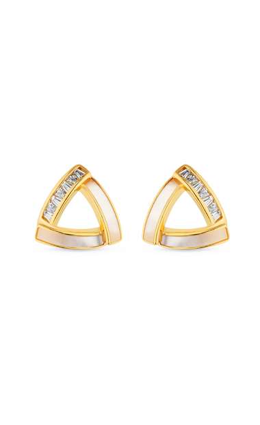 Image_Brinco Semijoia Geométrico com Madrepérola e Zircônias Banhado a ouro 18k