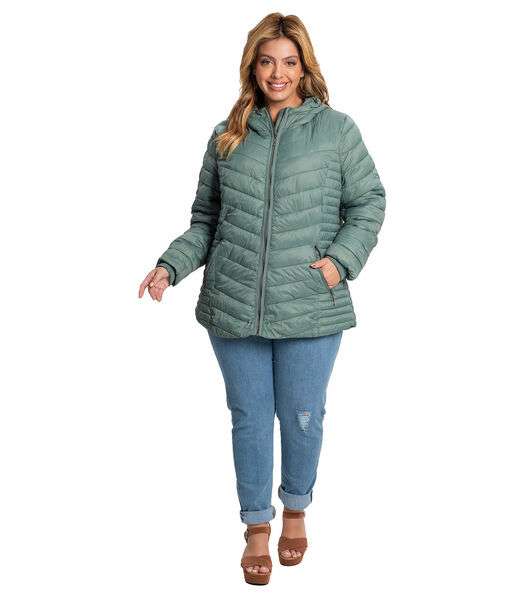 Jaqueta Feminina Plus Size Matelassê Secret Glam Verde